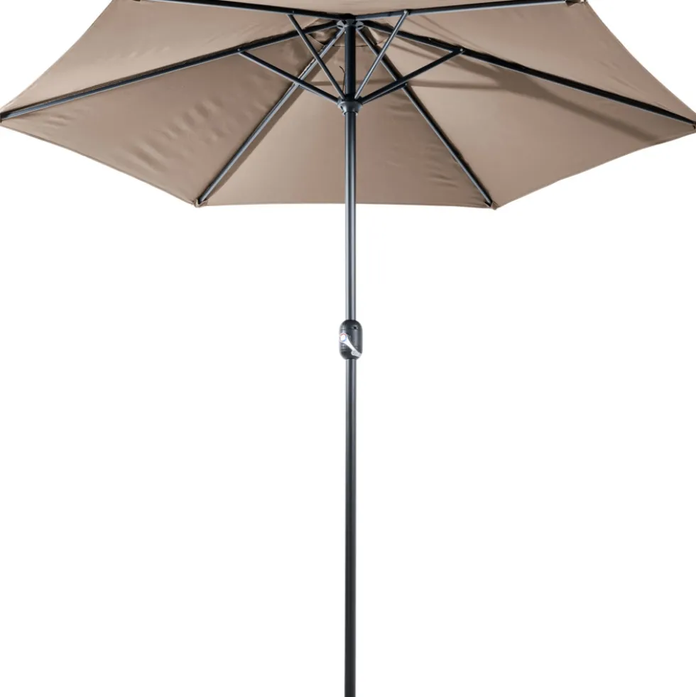 Sonnenschirm Ø 2,5 m taupe mit Kurbel - B-Ware