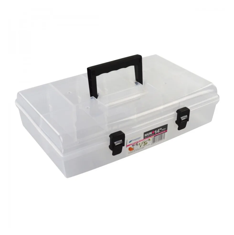 Sortimentskasten, Kleinteilemagazin, Kleinteilebox mit 6 Fächern aus Kunststoff 85x238x359 mm