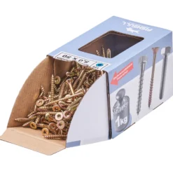 Spanplattenschraube 5,0x50 mm IVZ 1kg FISHBULL-Pack Senkkopf Teilgewinde