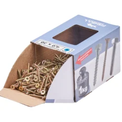 Spanplattenschraube 4x30 mm IVZ 1kg FISHBULL-Pack Senkkopf Vollgewinde