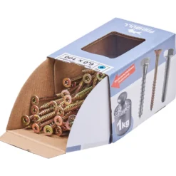 Spanplattenschraube 6,0x100 mm IVZ 1kg FISHBULL-Pack Senkkopf Teilgewinde