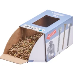 Spanplattenschraube 3,5x30 mm IVZ 1kg FISHBULL-Pack Senkkopf Teilgewinde
