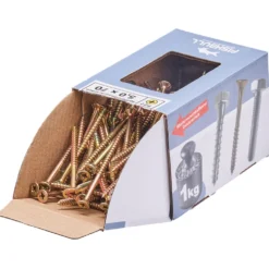 Spanplattenschraube 5x70 mm PZ 1kg FISHBULL-Pack Senkkopf Teilgewinde Kreuzschlitz