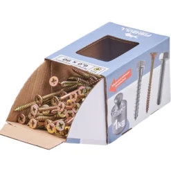 Spanplattenschraube 6x90 mm PZ 1kg FISHBULL-Pack Senkkopf Teilgewinde Kreuzschlitz