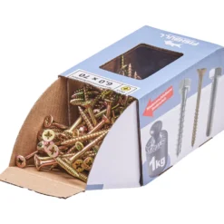 Spanplattenschraube 6x70 mm PZ 1kg FISHBULL-Pack Senkkopf Teilgewinde Kreuzschlitz