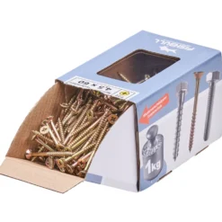 Spanplattenschraube 4,5x60 mm PZ 1kg FISHBULL-Pack Senkkopf Teilgewinde Kreuzschlitz