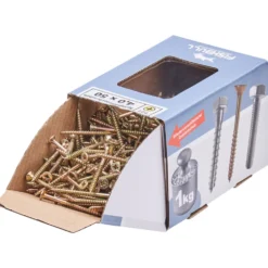 Spanplattenschraube 4,0x50 mm PZ 1kg FISHBULL-Pack Senkkopf Teilgewinde Kreuzschlitz