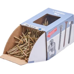 Spanplattenschraube 5,0 x 60 Senkkopf Teilgewinde IVZ 1 kg