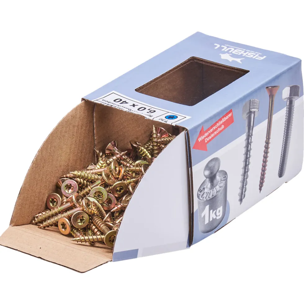 Spanplattenschraube 6,0 x 40 Senkkopf Teilgewinde IVZ 1 kg