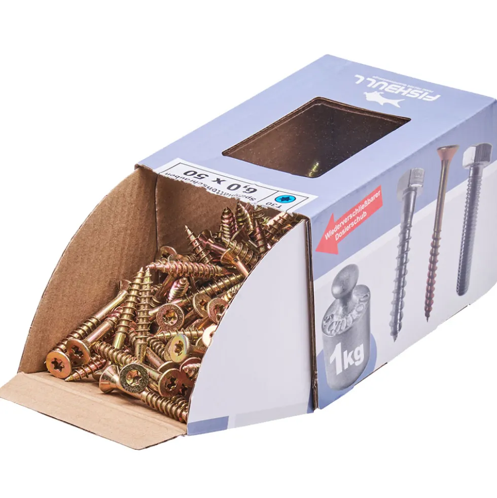 Spanplattenschraube 6,0 x 50 Senkkopf Teilgewinde IVZ 1 kg