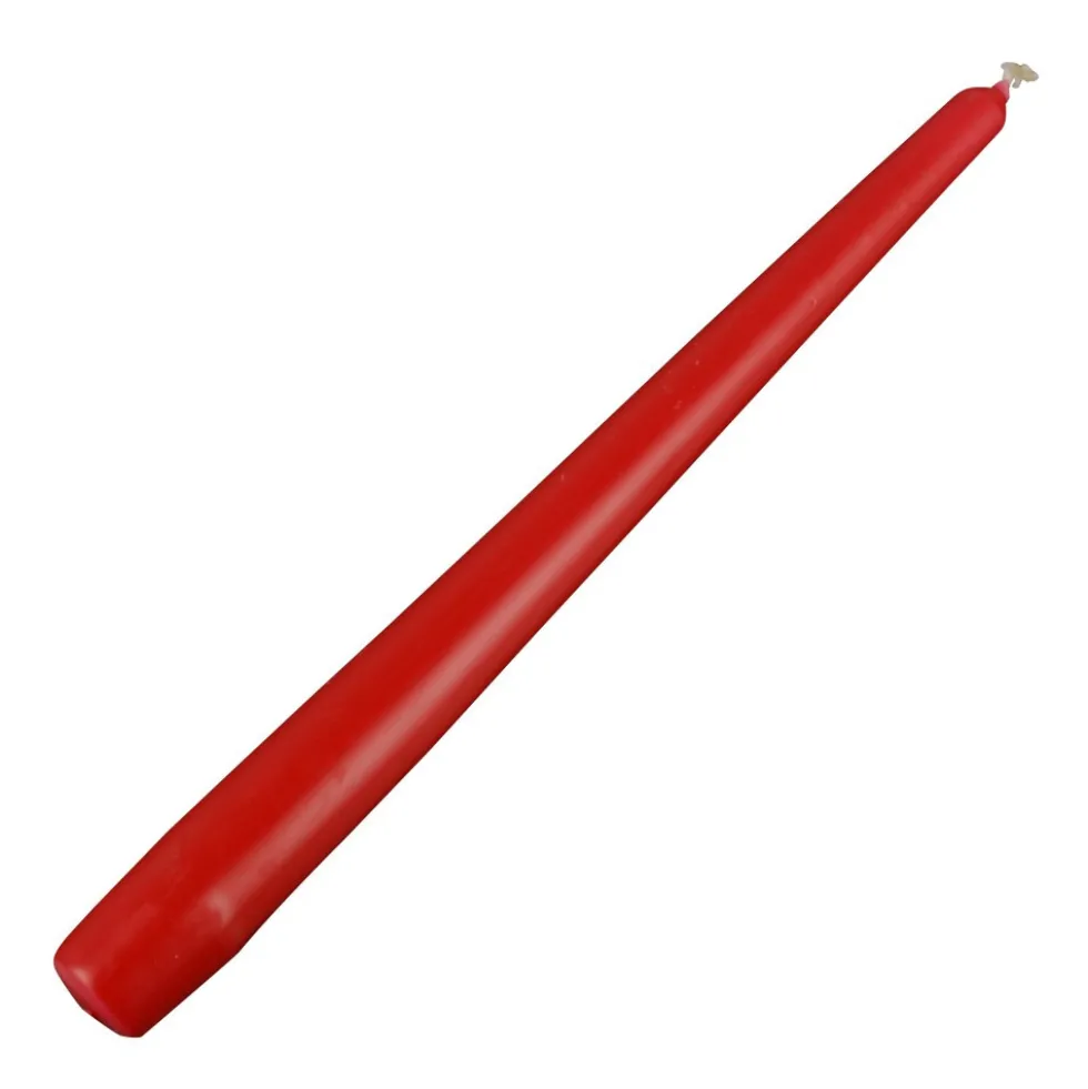 Spitzkerzen 8 Stück aus Echtwachs 24 cm in rot