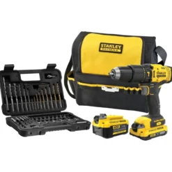 STANLEY FATMAX® Akku Schlagbohrschrauber 18V inkl. 2 Akkus und 50-tlg. Bit- & Bohrerset