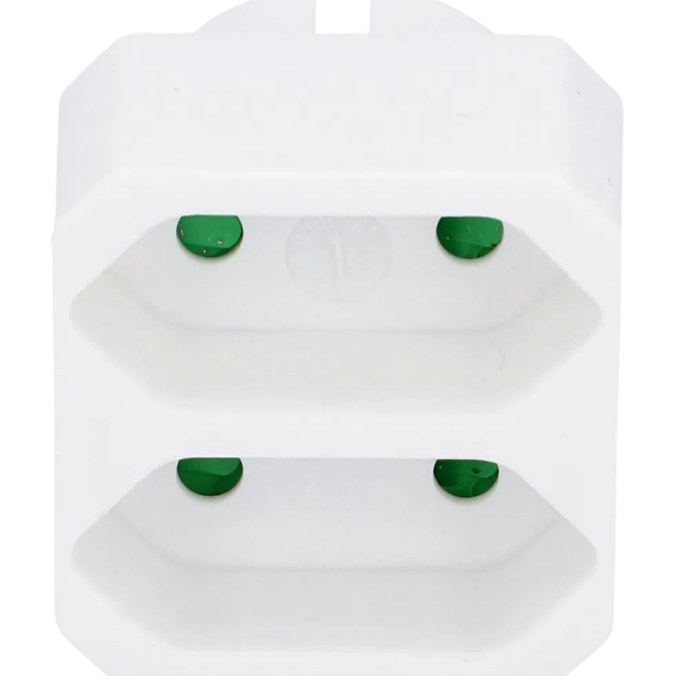 Steckdosenadapter 2-fach für innen weiß