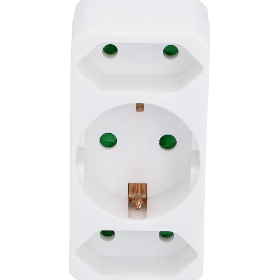 Steckdosenadapter 3-fach weiß für innen