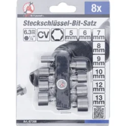 Stecknüsse Set 8-teilig 5-13 mm für Akkuschrauber