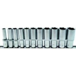 Steckschlüssel-Einsätze tief 8-19 mm, 11-tlg. 3/8''