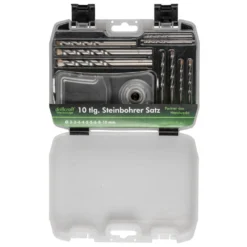 Steinbohrersatz 10-teilig, 3-10 mm, mit Bohrstaubfänger