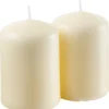 Stumpenkerze 2er-Set 80 x Ø 55 mm vanille