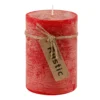 Stumpenkerze Rustic rot 7 x 10 cm