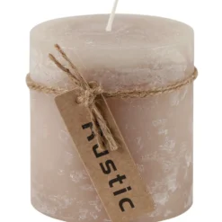 Stumpenkerze Rustic taupe 7 x 7,5 cm