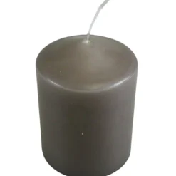 Stumpenkerze taupe 7 x 10 cm