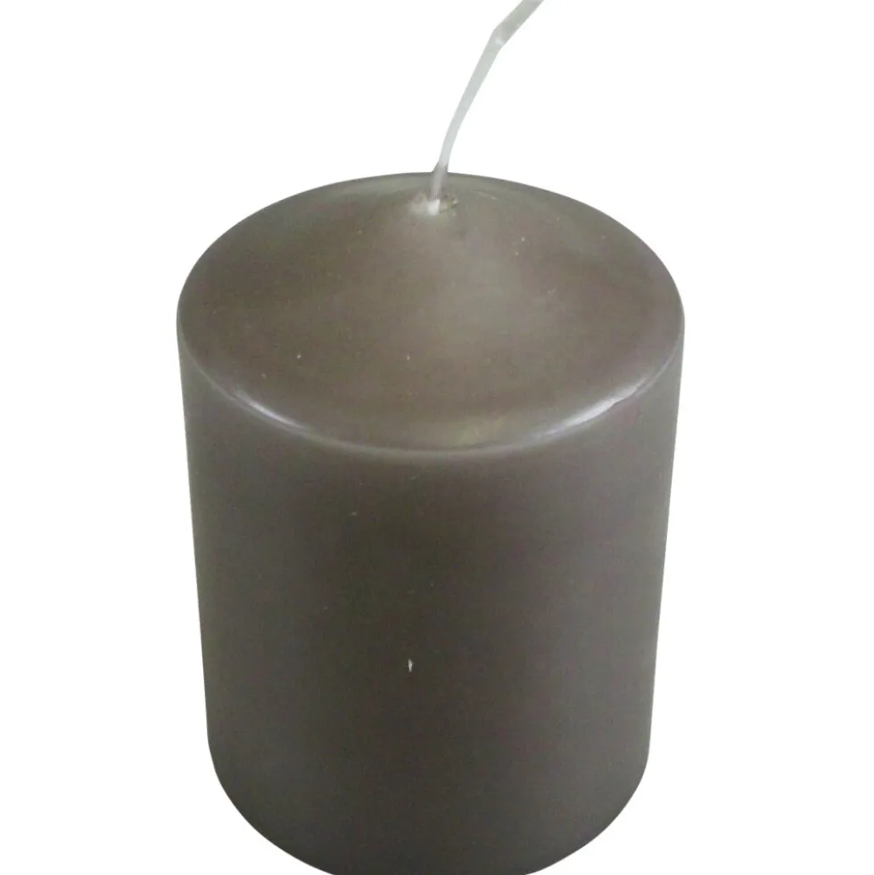 Stumpenkerze taupe 7 x 10 cm