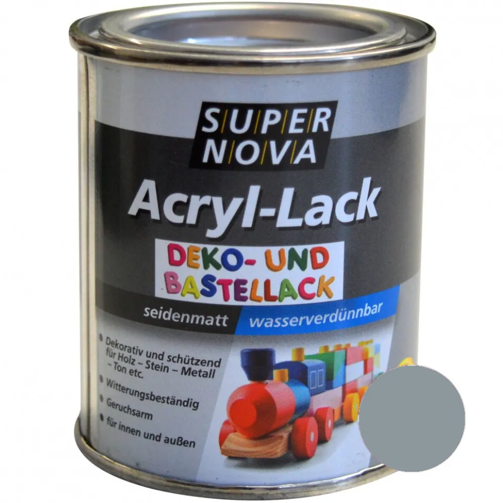 Super Nova Acryl Lack grau seidenmatt für innen und außen
