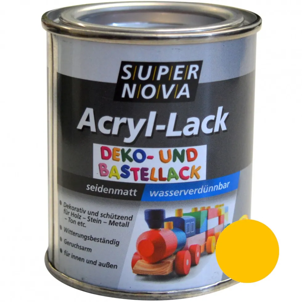 Super Nova Acryl Lack sonnengelb seidenmatt für innen und außen