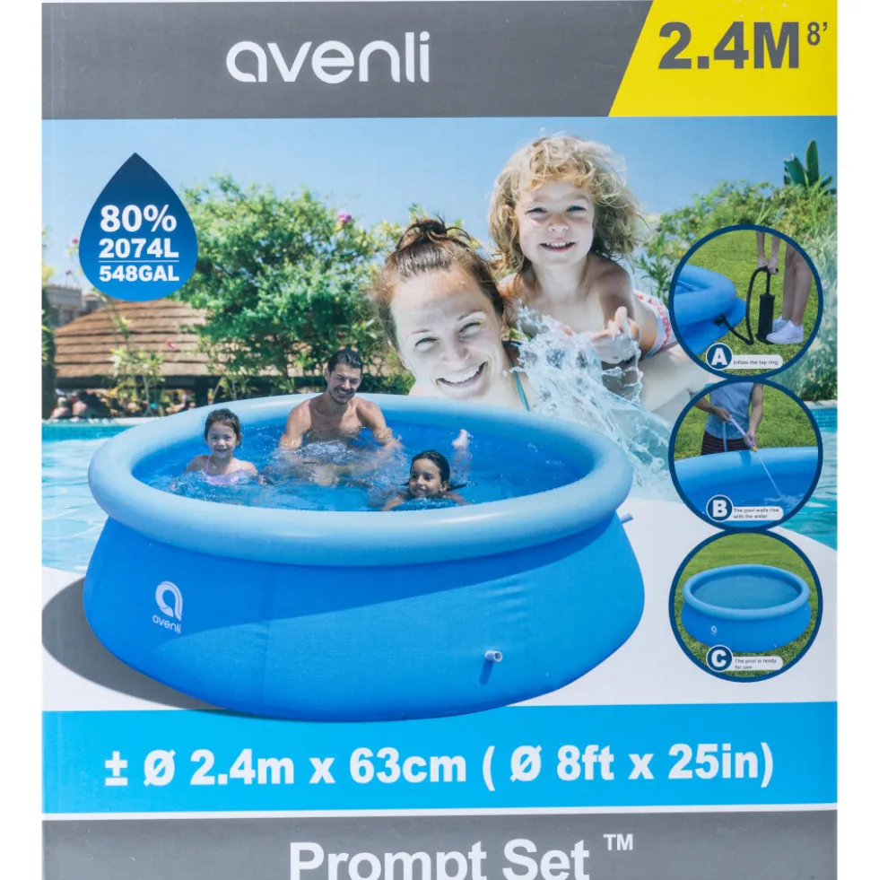 Swimming-Pool Quick Up Ø 240 x 63 cm mit Zubehör