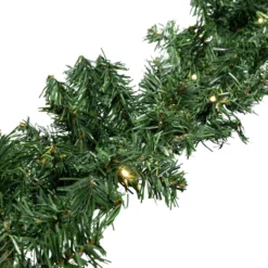 Tannengirlande künstlich 270 cm mit 60 warmweißen LEDs