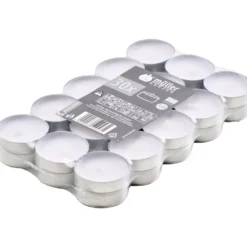 Teelichter 30er Pack weiß