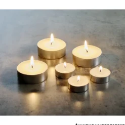Teelichter Maxi, 12 Stück, Weiß