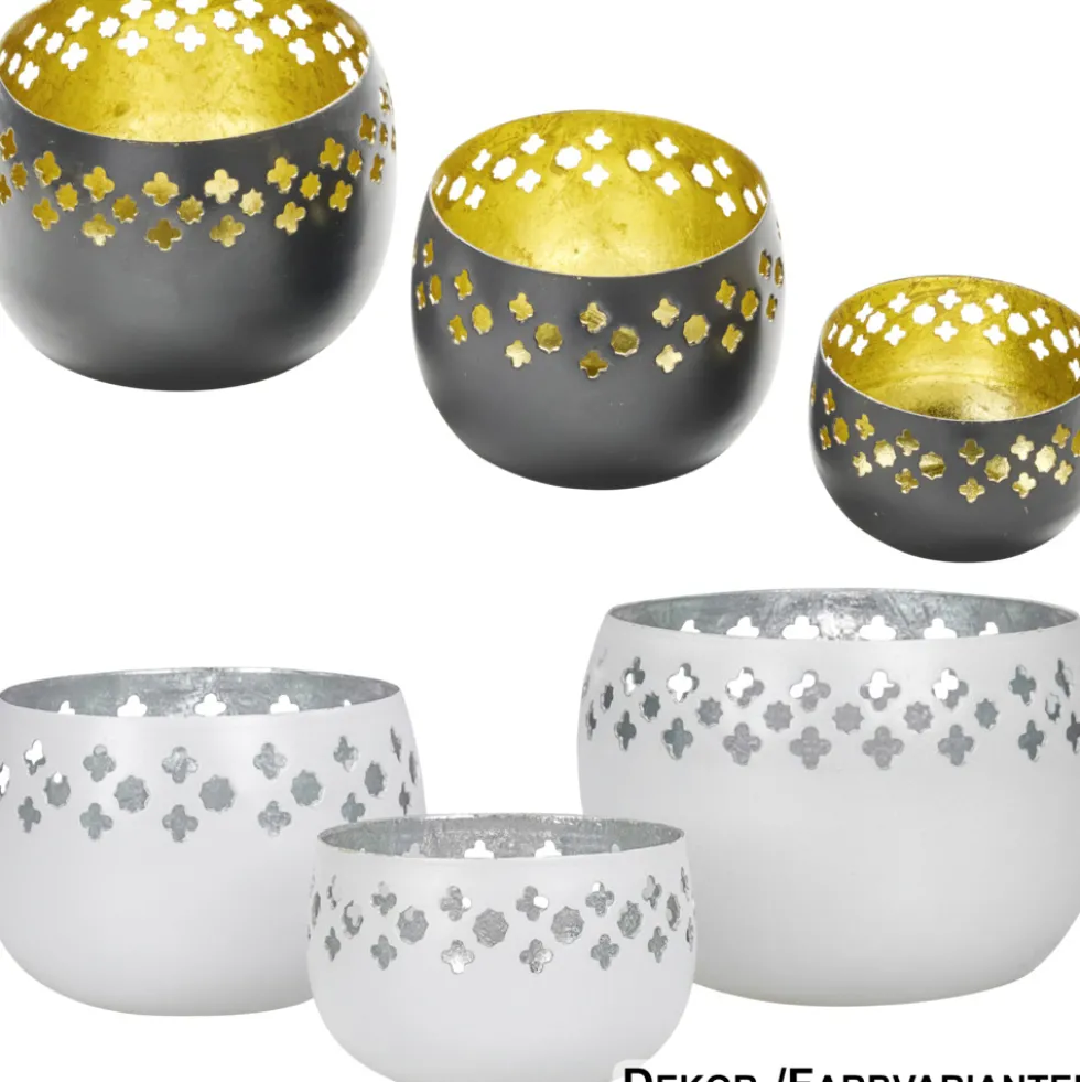 Teelichthalter aus Metall - 5 Designs zur Auswahl