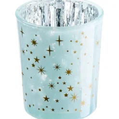 Teelichthalter Glas 7 cm, 3-fach sortiert