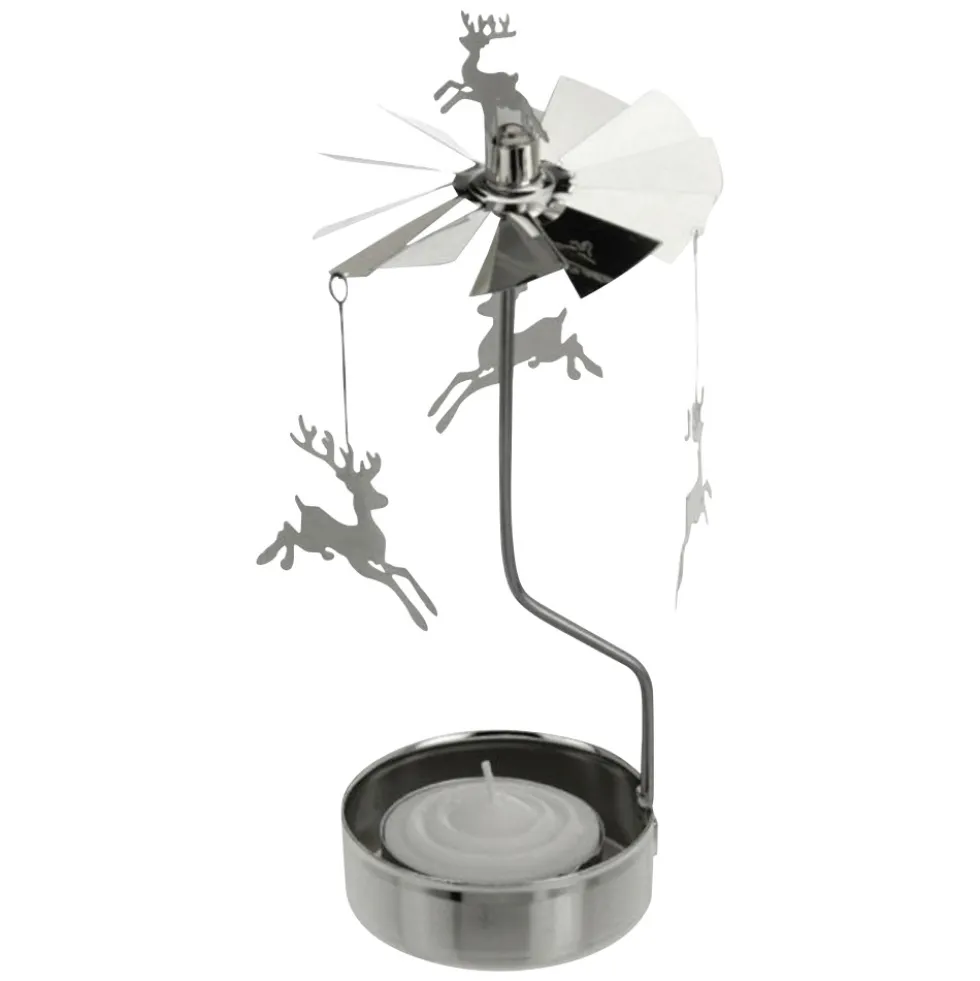 Teelicht-Karussell 13 x 8 cm aus Metall in vier verschiedenen Motiven