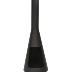 Terrassen-Kamin 30x30x100 cm schwarz