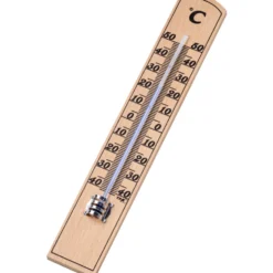 Thermometer für den Innenbereich aus Buche zum Aufhängen