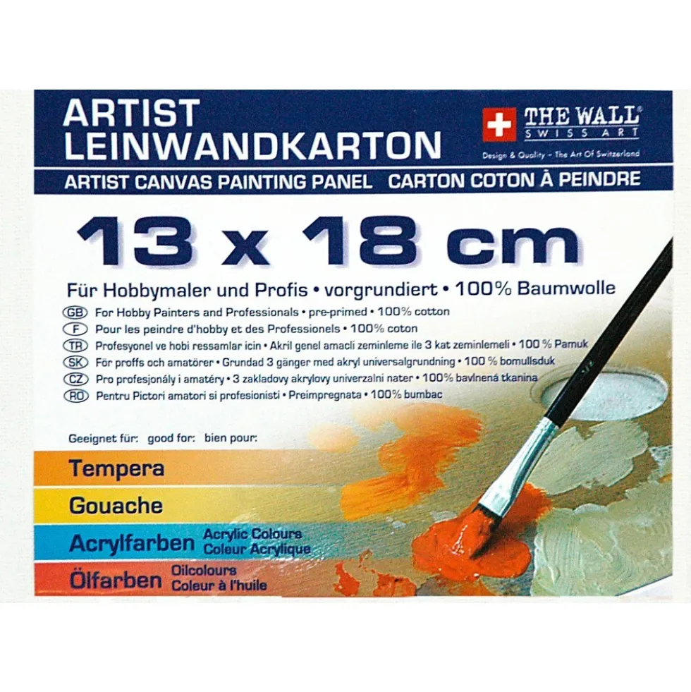 The Wall Artist Leinwandkarton 13 x 18 cm in Weiß