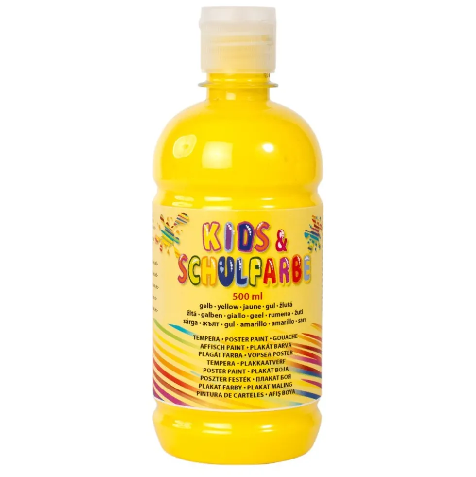 The Wall Kinderschulfarbe Tempera in Gelb 500 ml
