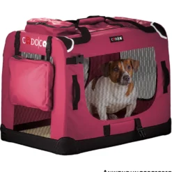 Tiertransportbox L 70 x 52 x 50 cm dunkelrot