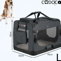 Tiertransportbox L 70 x 52 x 50 cm grau