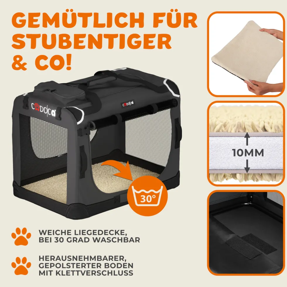 Tiertransportbox M 60 x 42 x 44 cm anthrazit