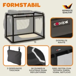 Tiertransportbox M 60 x 42 x 44 cm anthrazit