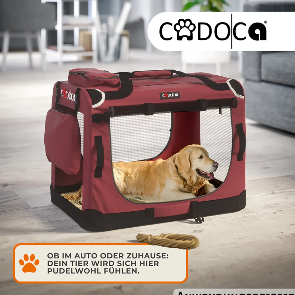 Tiertransportbox M 60 x 42 x 44 cm dunkelrot