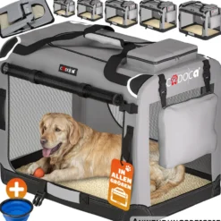 Tiertransportbox M 60 x 42 x 44 cm grau
