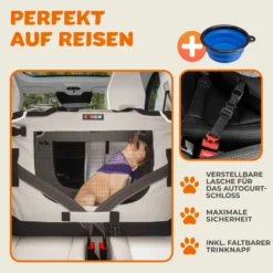 Tiertransportbox M 60 x 42 x 44 cm grau