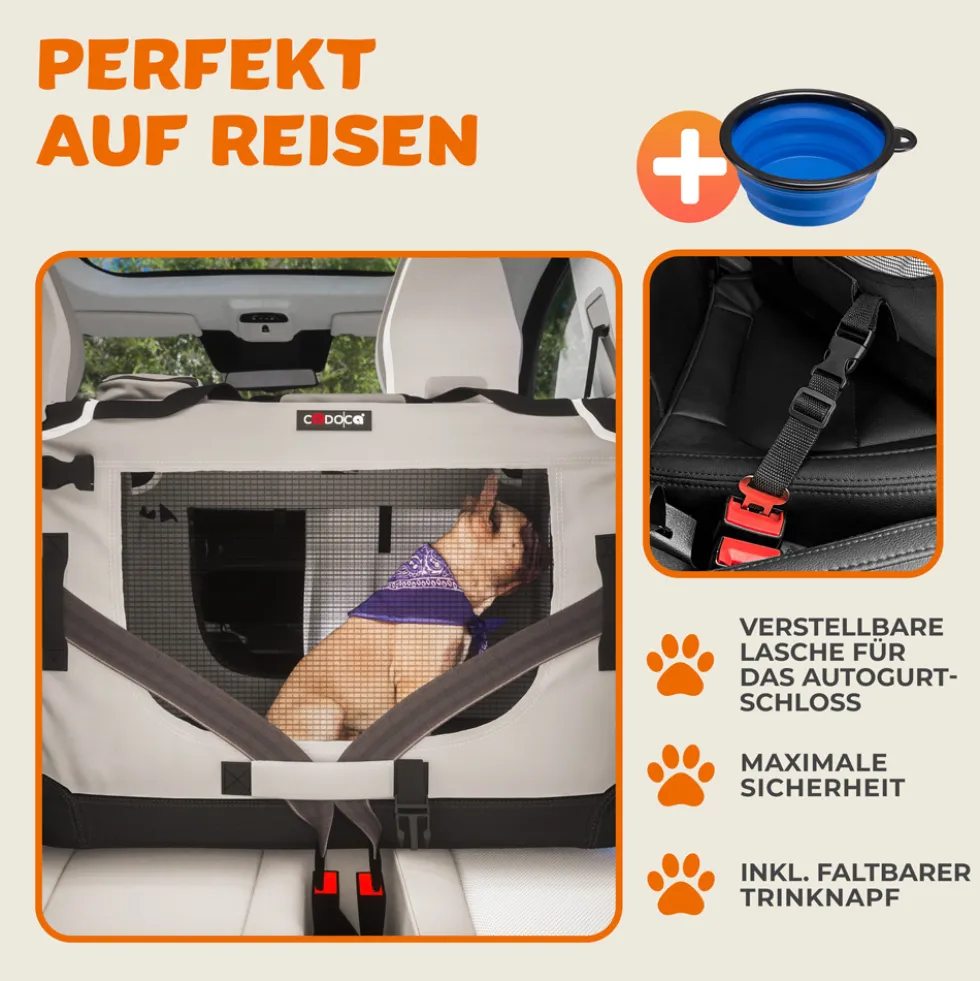 Tiertransportbox M 60 x 42 x 44 cm grau