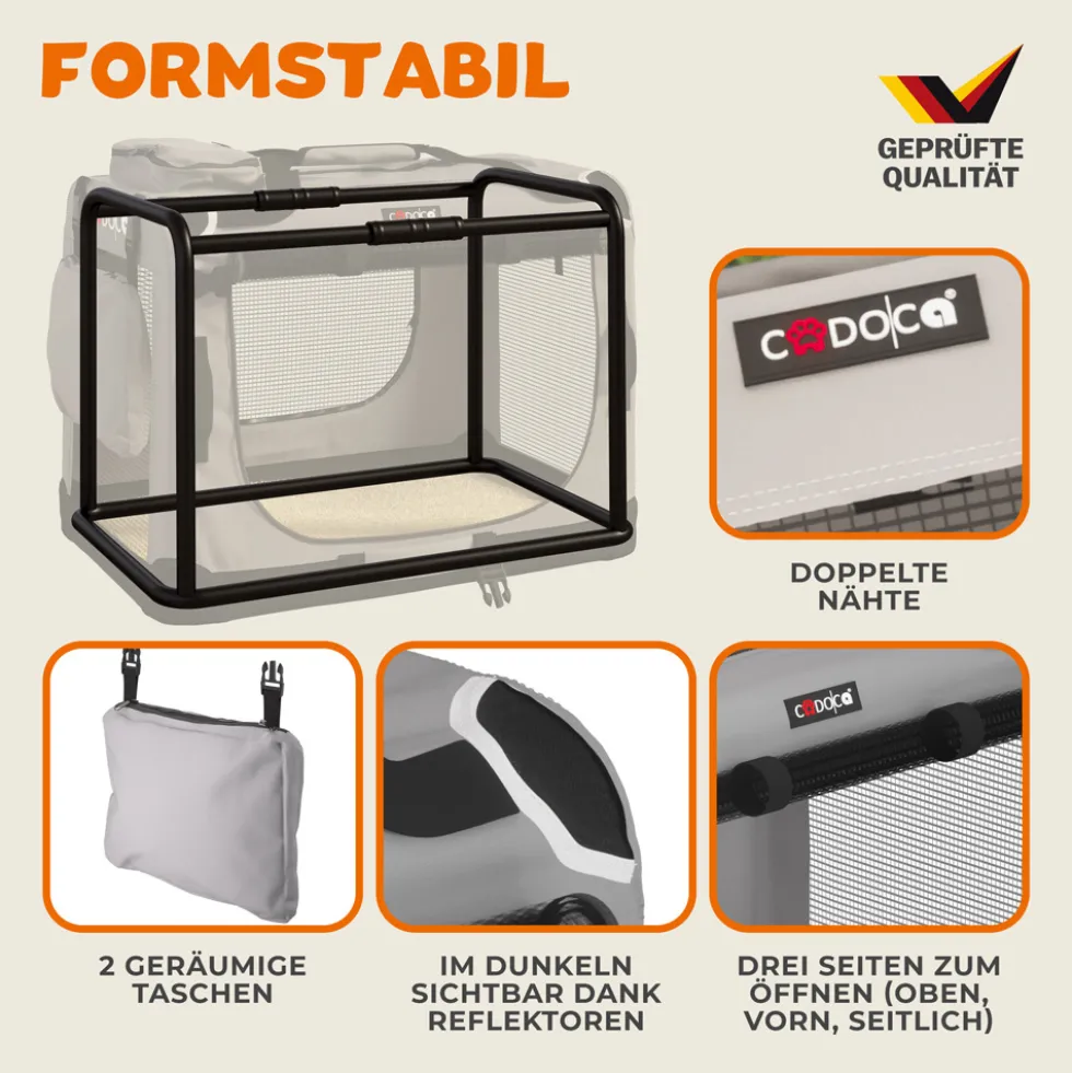 Tiertransportbox M 60 x 42 x 44 cm grau