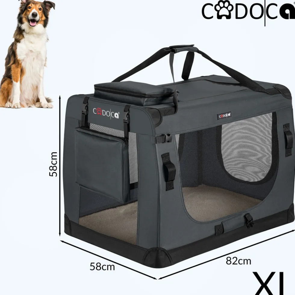 Tiertransportbox XL 82 x 58 x 58 cm anthrazit