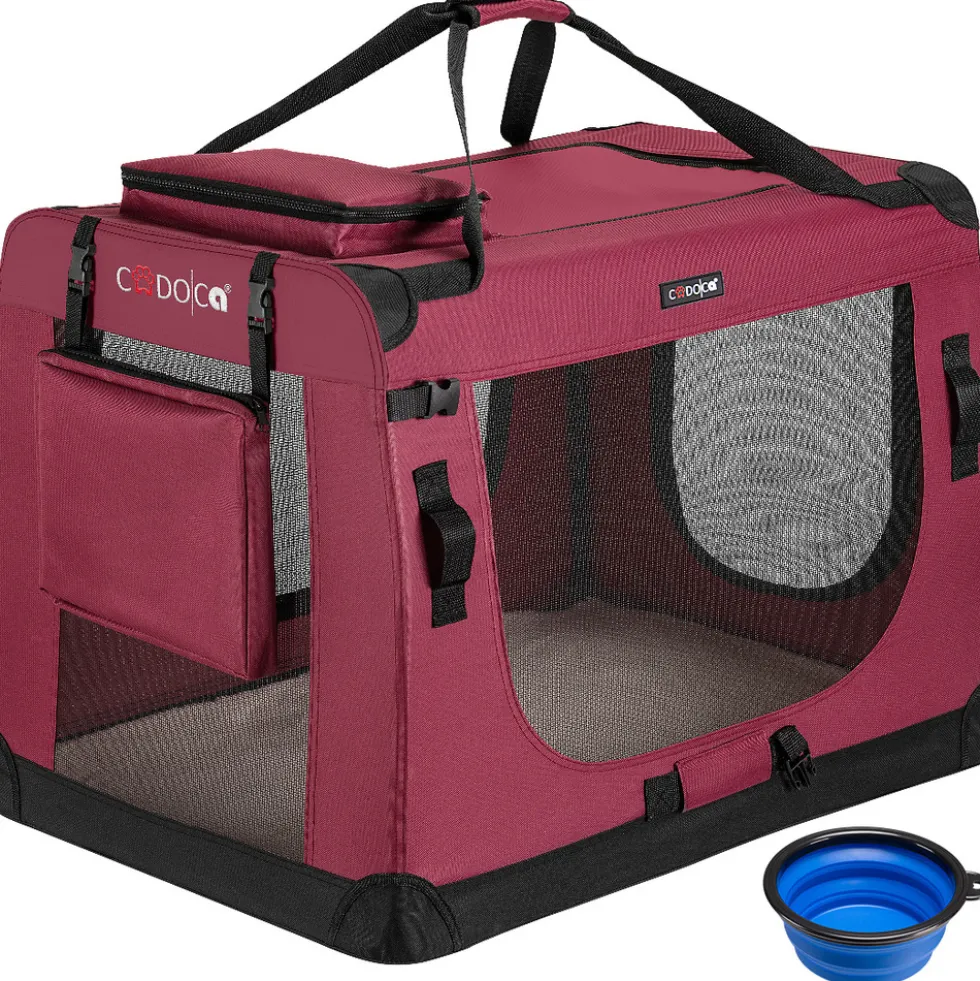 Tiertransportbox XL 82 x 58 x 58 cm dunkelrot